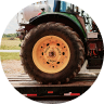 Wheel of a tractor